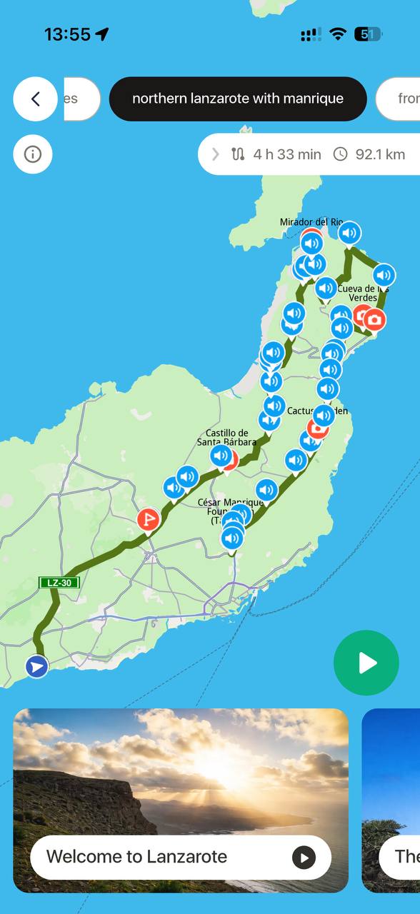 Navigation & active route screen