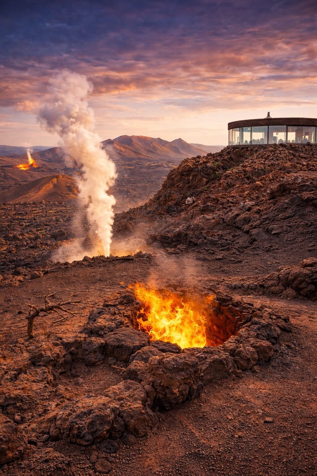 Volcanic landscapes in Lanzarote